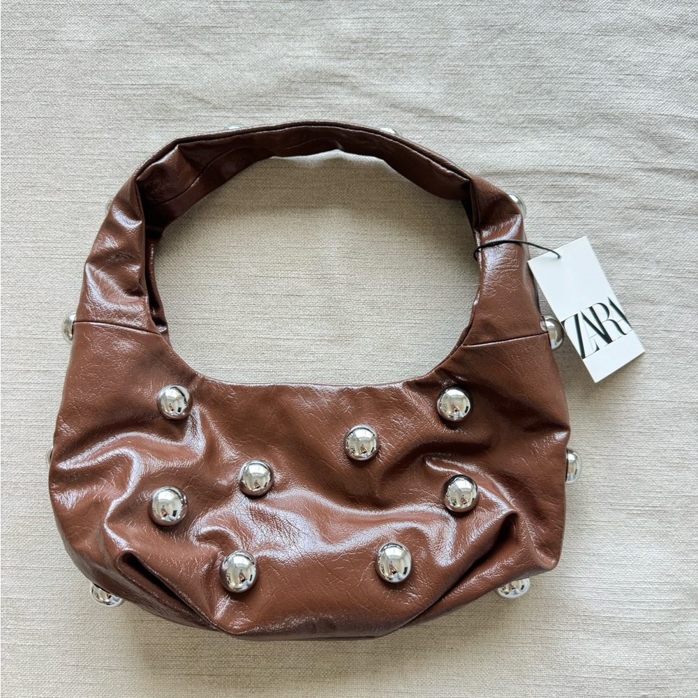 Zara Studded Leather Bag